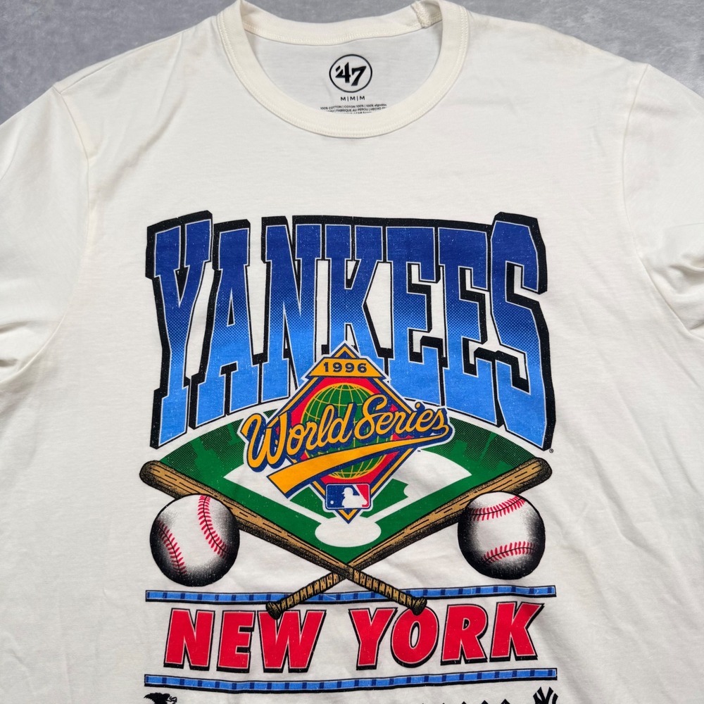 47 Brand New York Yankees 1996 World Series T-Shirt Mens Medium White NWT